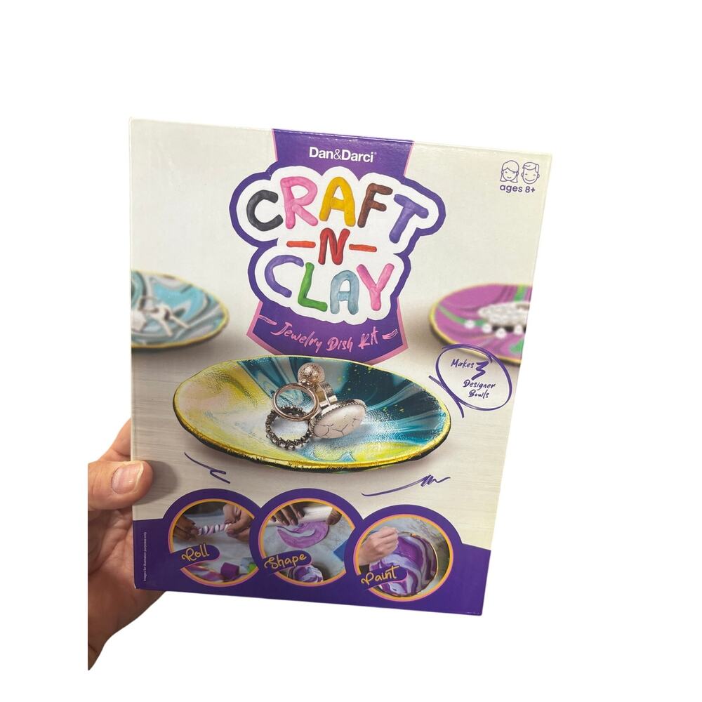 Dan&Darci Craft 'n Clay Jewelry Dish Making Kit Girls8-14 new in box nwt